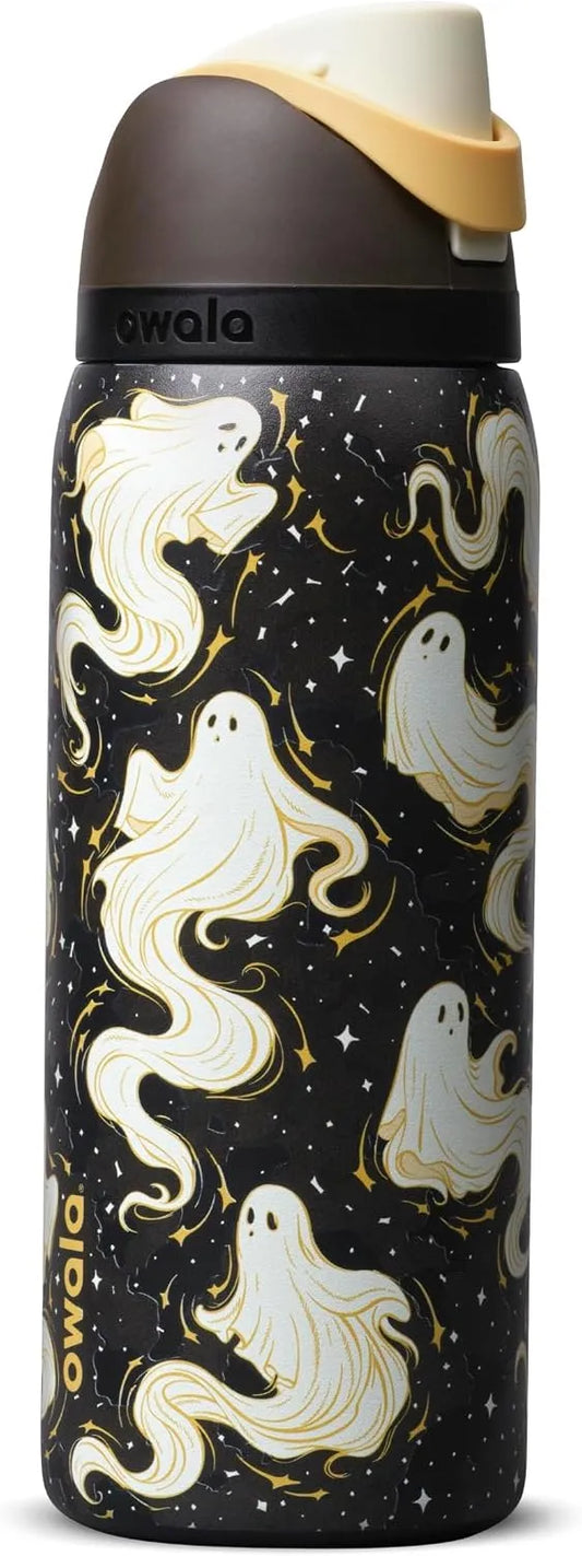Owala FreeSip Stainless Steel Water Bottle 32 oz Round We Ghost
