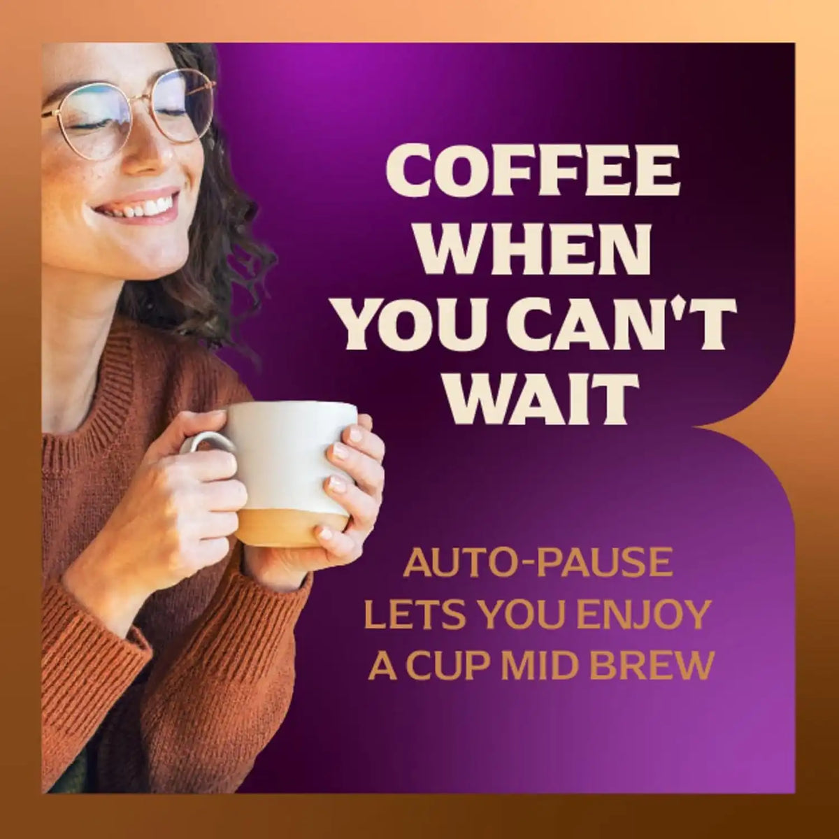 Mr. Coffee® 12 Cup Programmable Coffee Maker with Strong Brew Mode, Auto-Pause, Chai Cream
