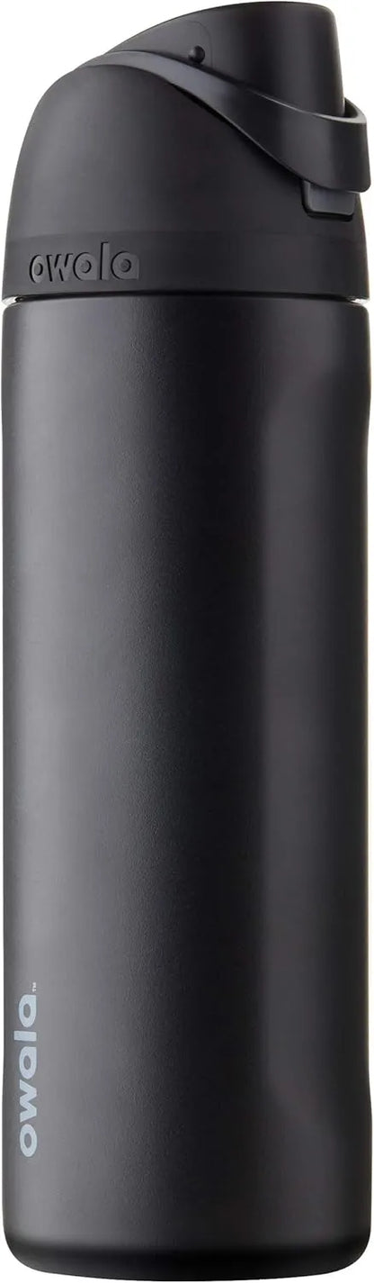 Owala FreeSip Stainless Steel Water Bottle 24 oz Very, Very Dark