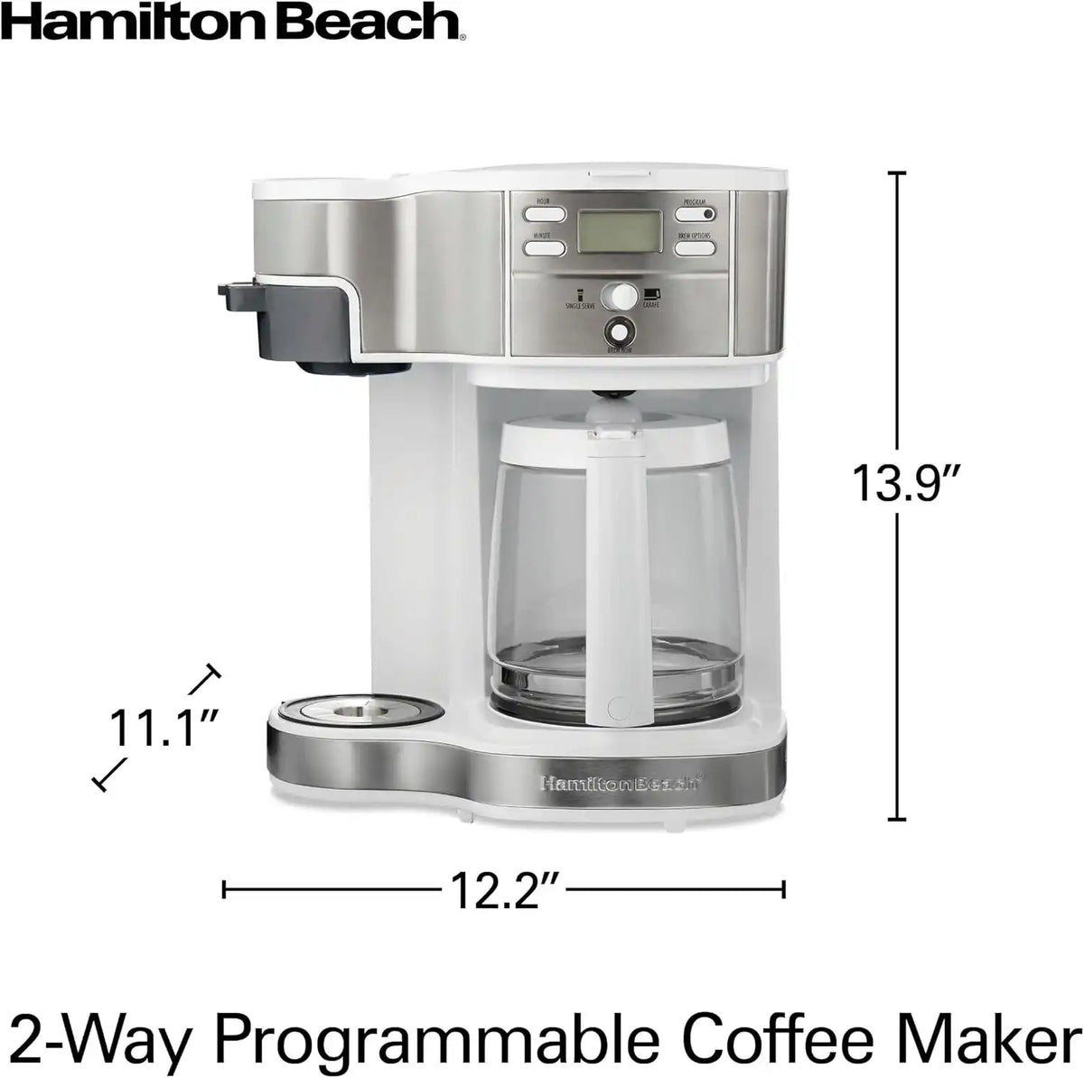 Hamilton Beach 2-Way Programmable Coffee Maker & Single Serve Coffee Maker