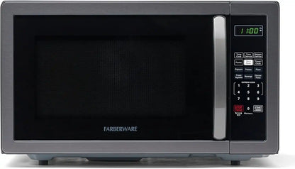 Countertop Microwave Oven, 1.1 cu. ft.1000 Watts, Black Stainless Steel