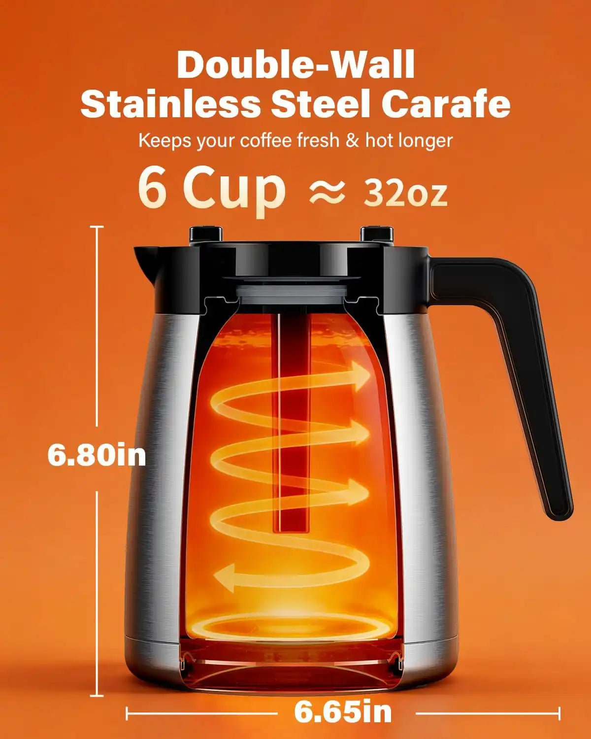 SHARDOR Single Serve & Carafe Coffee Maker, Dual Brew for K Cup Pods & Ground Coffee, Hot & Iced Drip Coffee Machine, 6-32oz Sizes, 95oz Removable Water Reservoir, 24H Programmable, Thermal Carafe