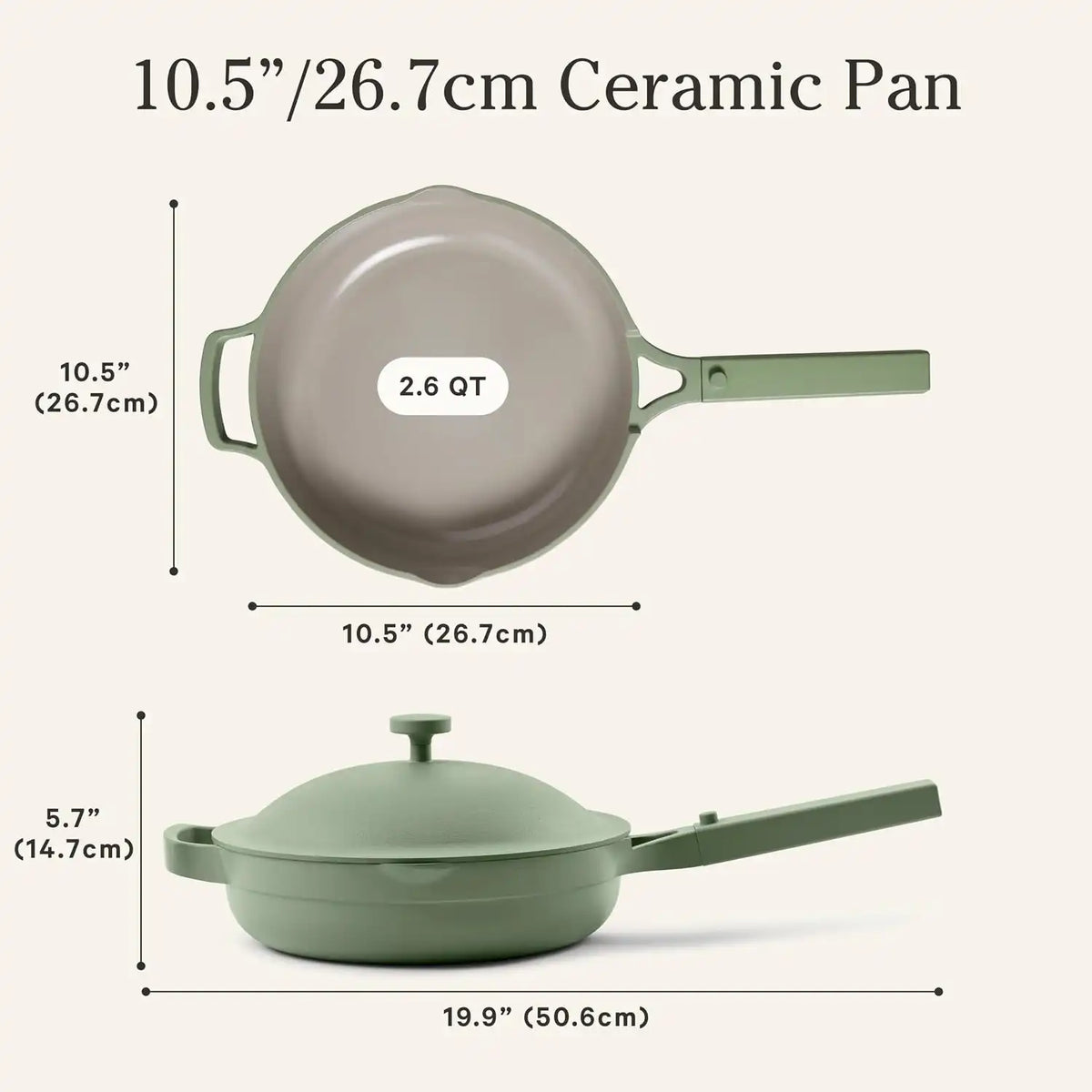 Our Place Always Pan 2.0, 10.5" Ceramic Nonstick Pan, 2.6 Qt