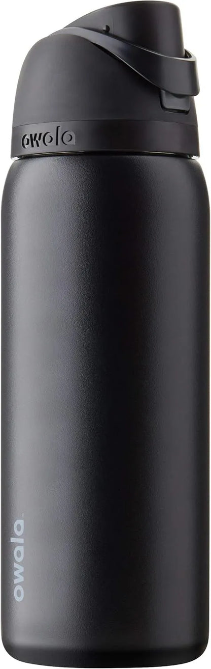 Owala FreeSip Stainless Steel Water Bottle 32 oz Very, Very Dark