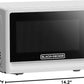 BLACK+DECKER Compact Countertop Microwave Oven 0.7 Cu. Ft. 700-Watts with LED Lighting, Child Lock, White