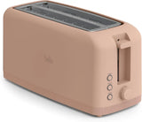 bella 4 Slice Slim Toaster, Fits-anywhere™ Kitchenware, 6 Setting Shade Control with Reheat & Cancel Buttons, Fits Sourdough, 10” Long Slot, Anti Jam & Auto Shutoff, 900 Watt, Blossom
