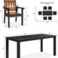 YEFU Outdoor Patio Chairs Set of 2, Weather Resistant HIPS, Black