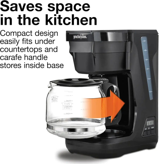 Proctor Silex Digital & Programmable FrontFill 12 Cup Drip Coffee Maker