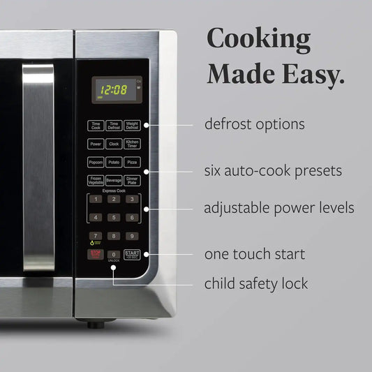 Farberware Countertop Microwave Oven, 1.3 cu. ft.1000 Watts Stainless steel