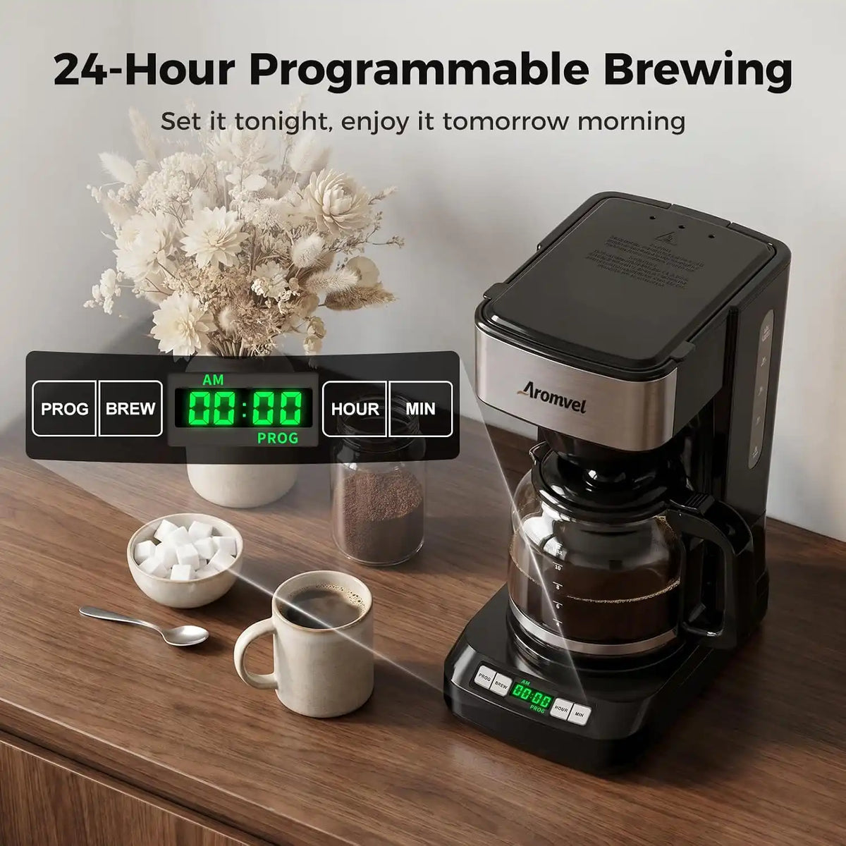 12 Cup Coffee Maker,Large 1.8L Water Tank Drip Coffee Machine