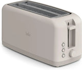 bella 4 Slice Slim Toaster, Fits-anywhere™ Kitchenware, 6 Setting Shade Control with Reheat & Cancel Buttons, Fits Sourdough, 10” Long Slot, Anti Jam & Auto Shutoff, 900 Watt, Oatmilk