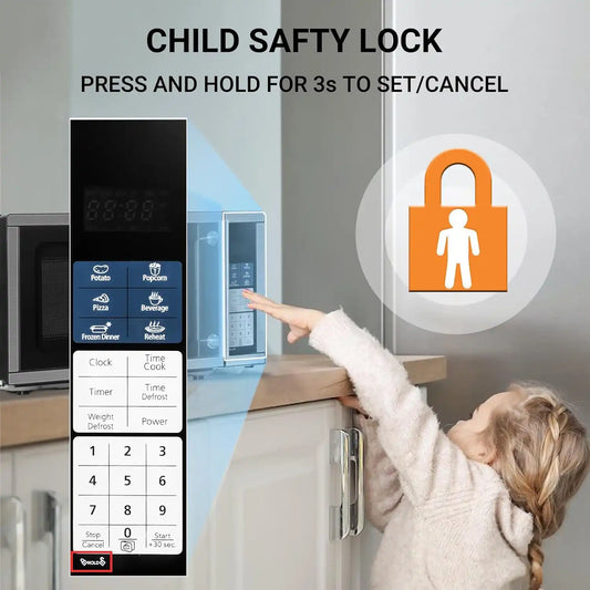 Smad 0.7 Cu.Ft Small Microwave, Countertop Microwave Oven with Removable Turntable, 6 Auto Menus and Child Lock, Mini Oven microondas for Apartments, Dorm and Kitchen, Stainless Steel, 700W