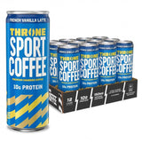 Throne Sport Coffee French Vanilla Latte, 10g Protein, 150mg Caffeine, 12Pk
