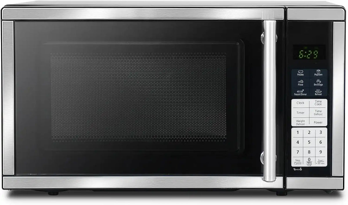 Countertop Microwave Ovens 0.7 Cu. Ft. 700 Watts Microwave Oven With LED Lighting,Turntable and Child Lock,Compact Microwave Perfect for Apartments and Dorms,Easy Clean Interior, Black