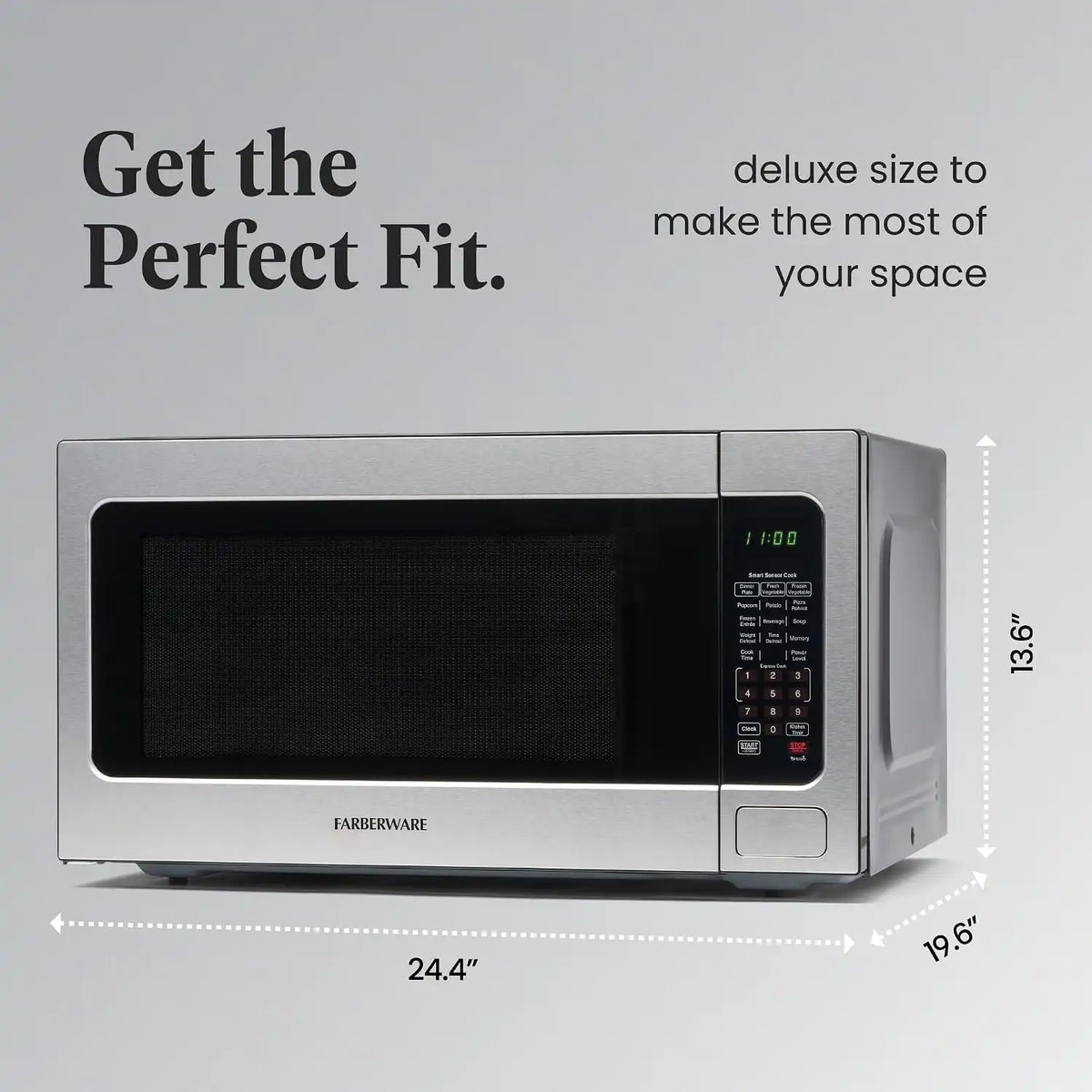 Countertop Microwave Oven, 2.2 cu. ft.1200 Watts Stainless steel