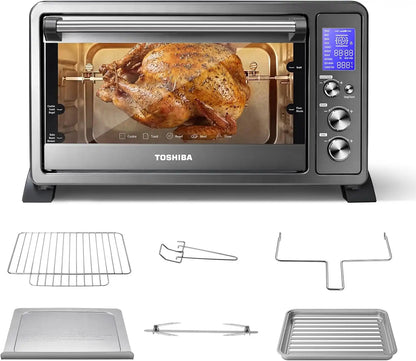 TOSHIBA 10-in-1 Convection Toaster Oven, 6-Slice Countertop Oven, 1500W
