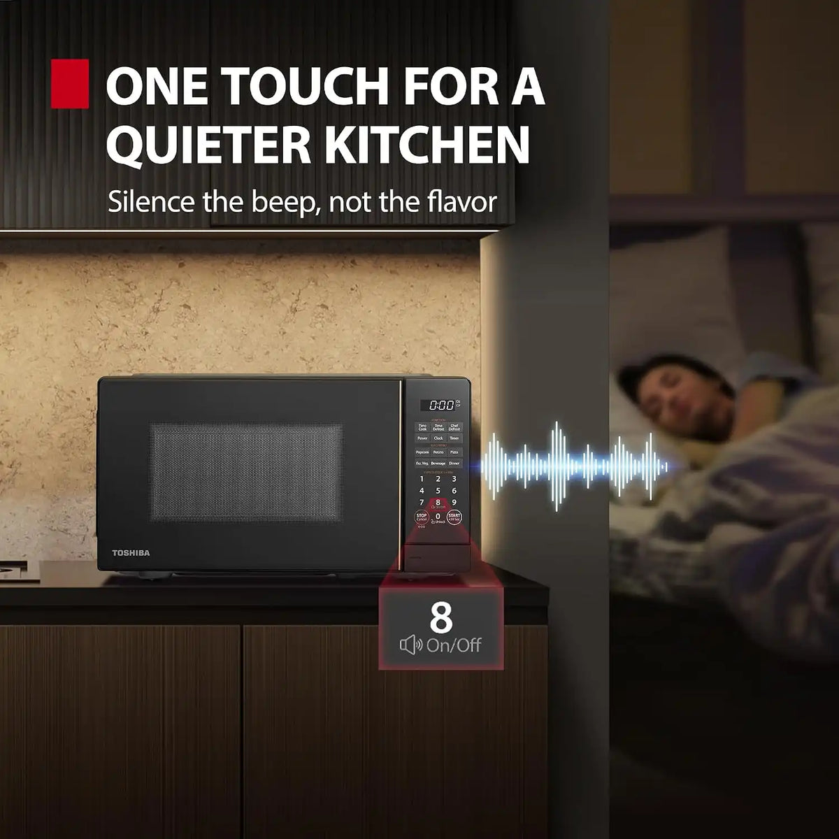 TOSHIBA Countertop Microwave Oven, 0.7 Cu.Ft, 700W, Black