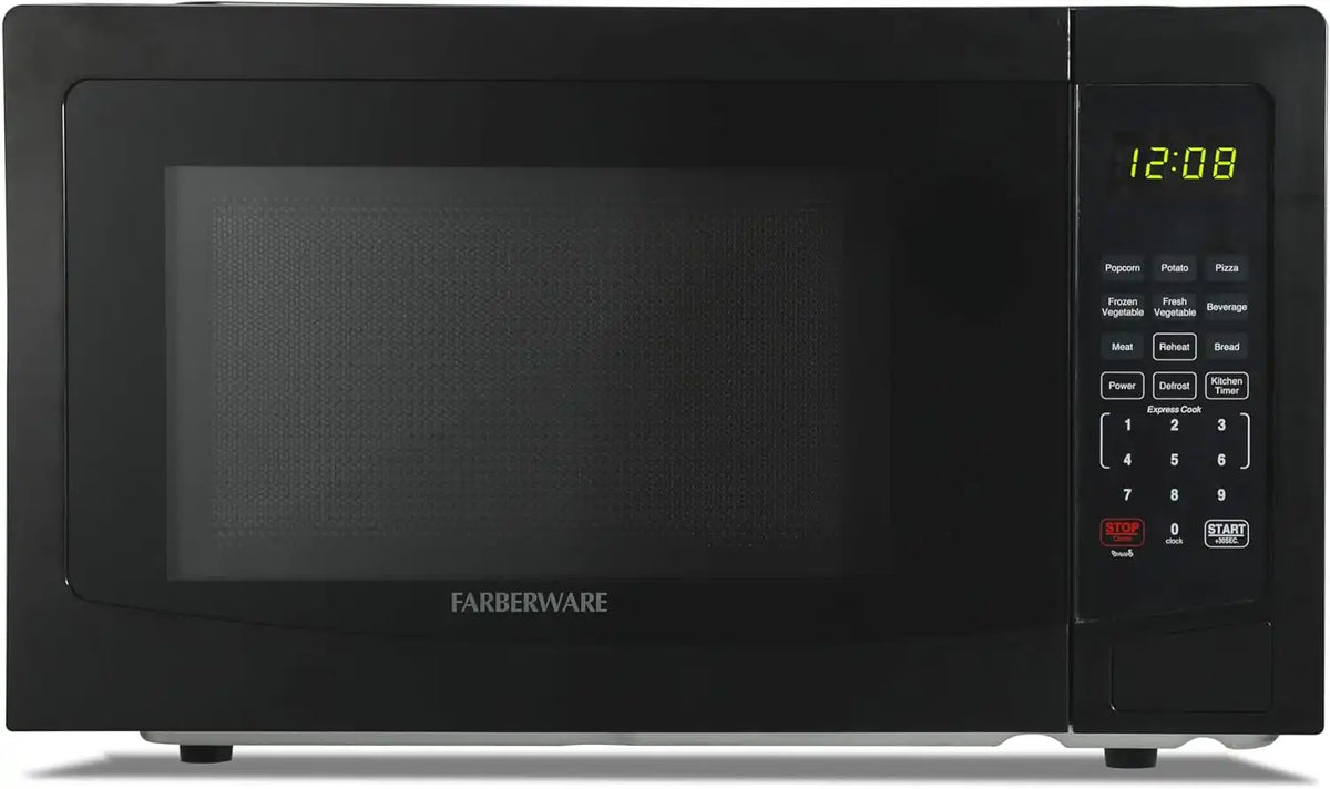 Farberware Black Microwave Oven, 1.1 Cu. Ft., 1000 Watts, Countertop