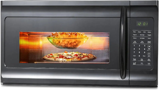 Commercial Chef 1.7 Cu. Ft. Over-The-Range Microwave Oven, CHMR17GB, Black