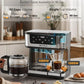 AIRMSEN 12-Cup Programmable Dual Coffee Maker – Single Serve Machine for K-Pods & Ground, 1000W Fast Brew, Delay Start, 2H Keep Warm, Touchscreen, 60oz Tank, Glass Carafe – Home & Office
