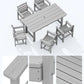 SERWALL Patio Dining Chair Set of 2, HDPE Dining Chair, Light Gray