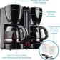 Double Coffee Brewer Station, Dual Drip Coffee Maker Brews two 12-cup Pots
