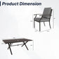 9 PCS Outdoor Patio Dining Set,Patio Table and Chairs Metal Outdoor Patio Furniture Set with Umbrella Hole,Dining Table Set with 8 Chairs for Deck,Backyard and Garden,Grey