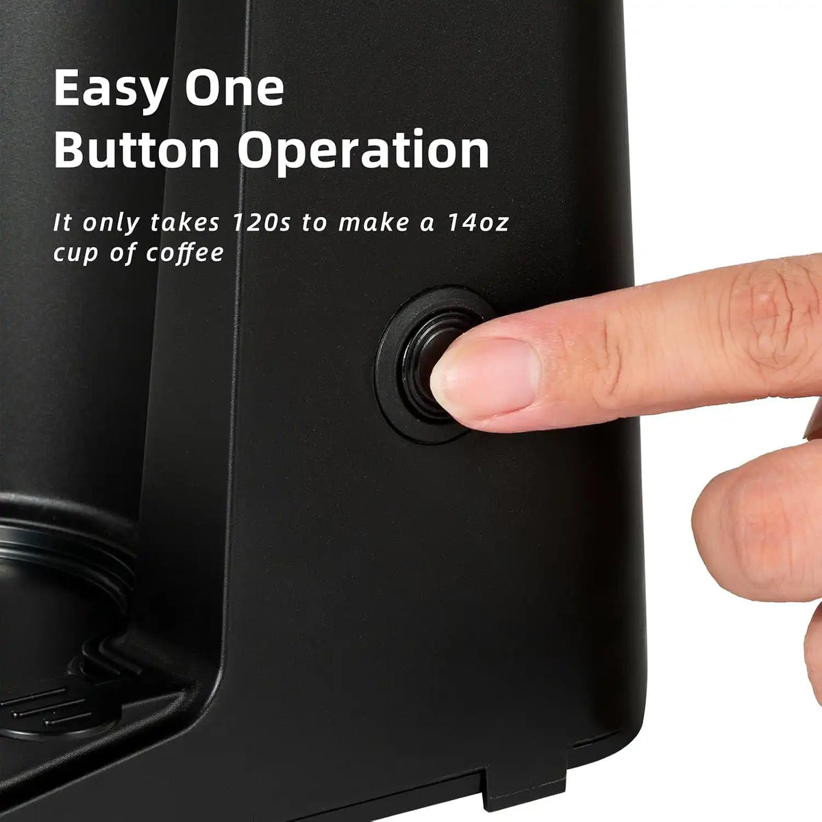 Single Serve Coffee Maker, KCup & Ground Coffee, 6-14 Oz Brew Sizes