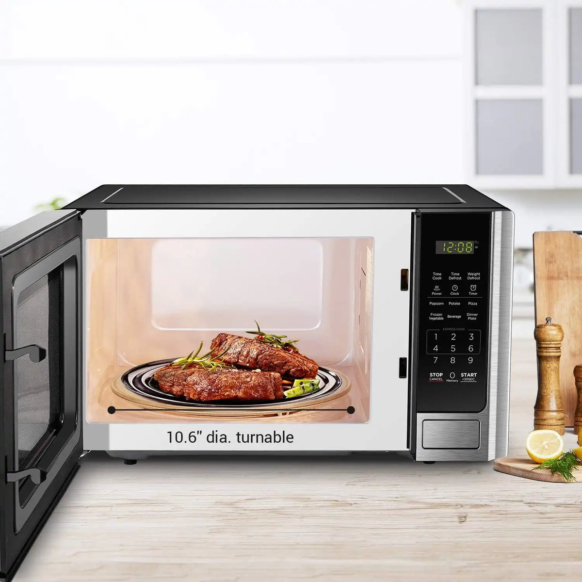 BLACK+DECKER Countertop Microwave Oven, 0.9 Cu.Ft, 900W, Stainless Steel