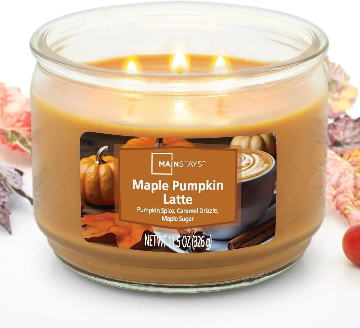 Mainstays 11.5oz Scented Candle 2-Pack (Maple Pumpkin Latte)