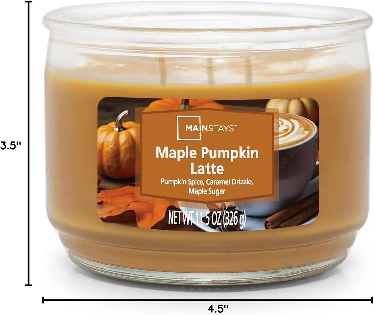 Mainstays 11.5oz Scented Candle 2-Pack (Maple Pumpkin Latte)