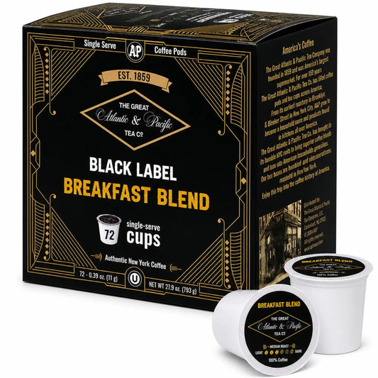 A&P Breakfast Blend Medium Roast Coffee Pods, 100% Arabica, 72 Count