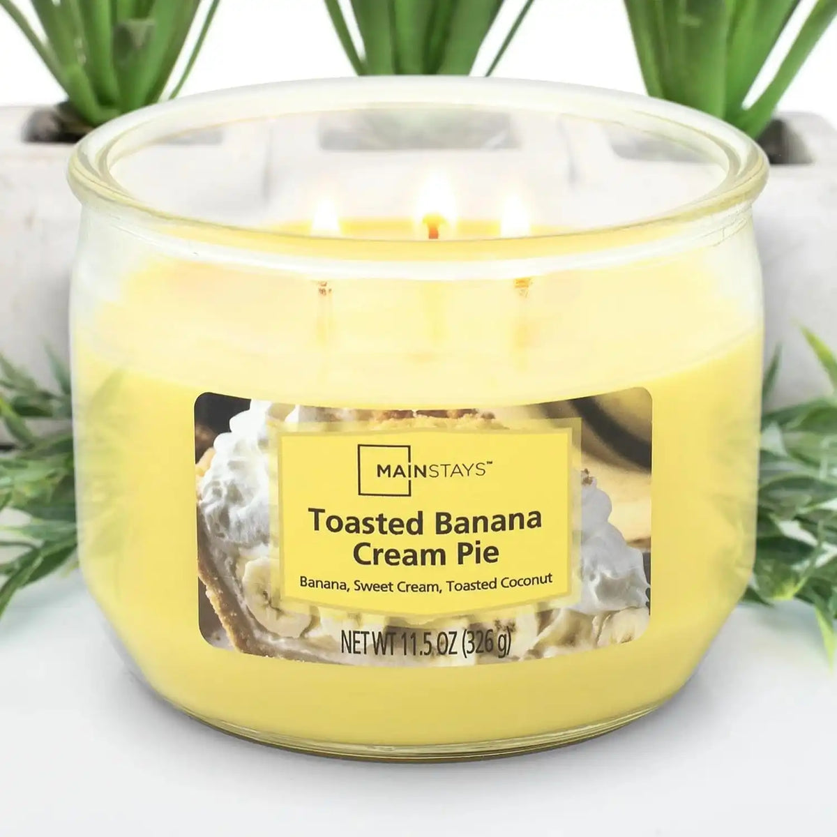 Mainstays 11.5oz Scented Candle 2-Pack (Toasted Banana Cream Pie)