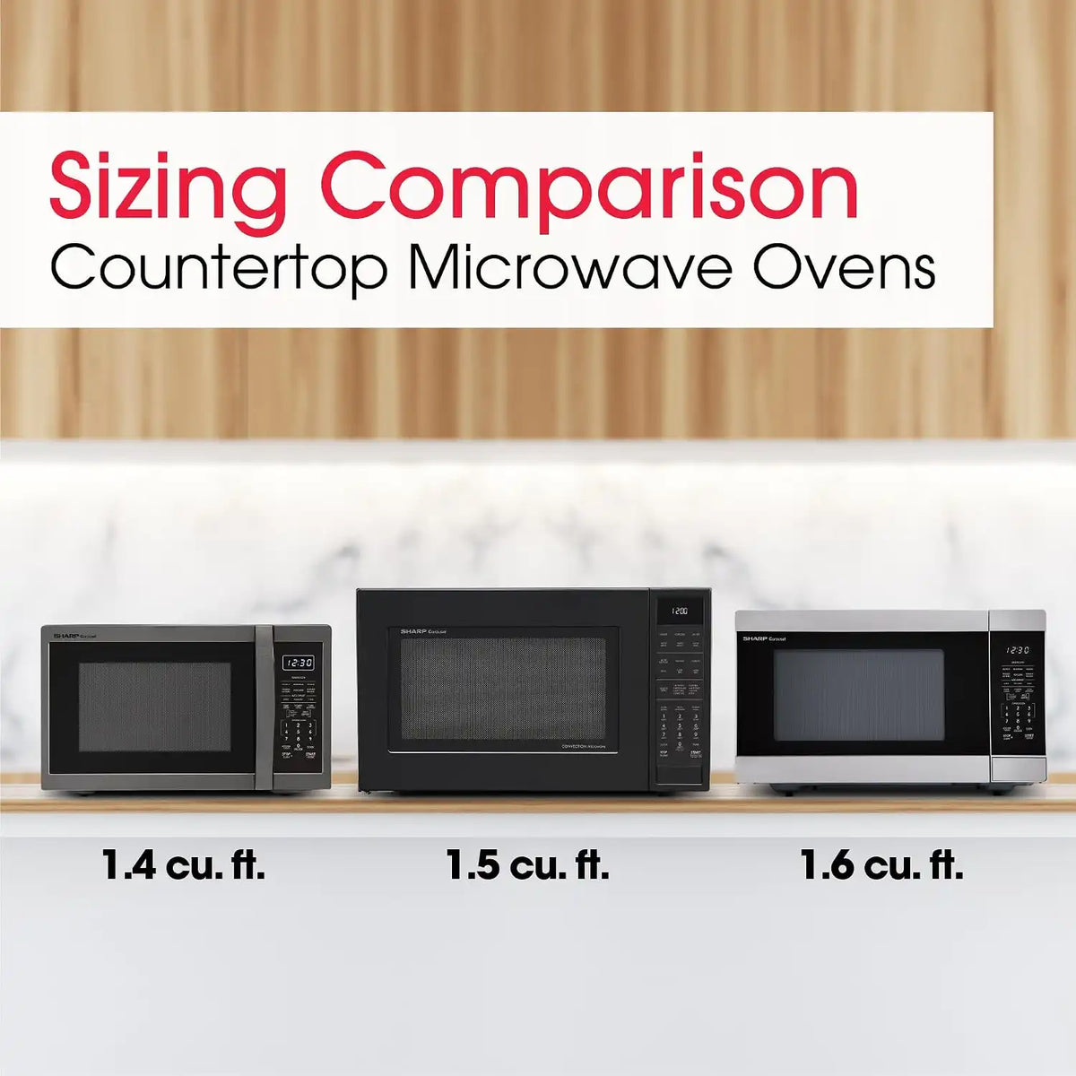Sharp SMC1452KH 1.4 cu. ft. Black Stainless Steel Countertop Microwave Oven