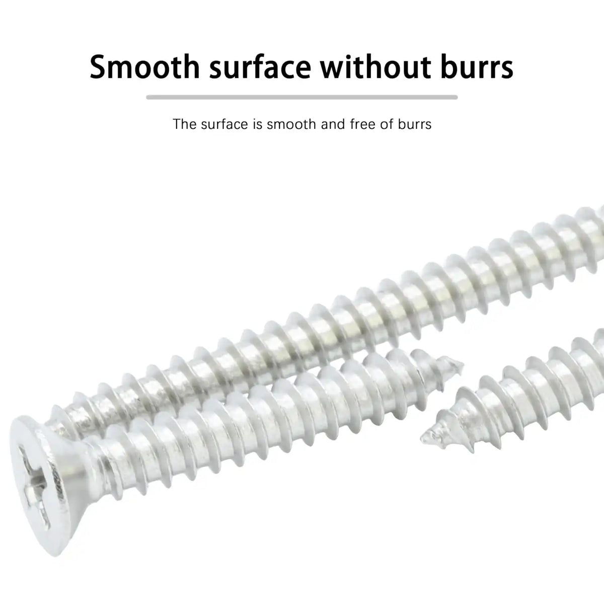 #4 × 3/4" Flat Head Phillips Wood Screw, Flat Head Self Tapping Screw Sheet Metal Screws Wood Screws, Stainless Steel 304 (18-8), 4 × 3/4-Inch, 200Pcs