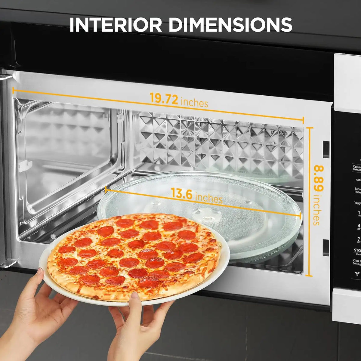 BLACK+DECKER Over-the-Range Microwave Oven with Air Fryer, 1.5 Cu.Ft, 900W