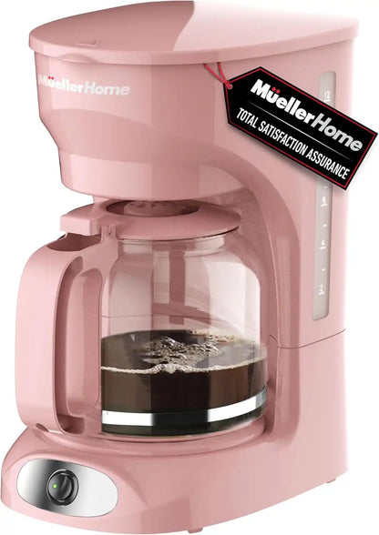 MUELLER HOME 12-Cup Pink Coffee Maker