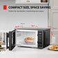TOSHIBA Countertop Microwave Oven, 0.9 Cu.Ft, 900W, Black Stainless Steel
