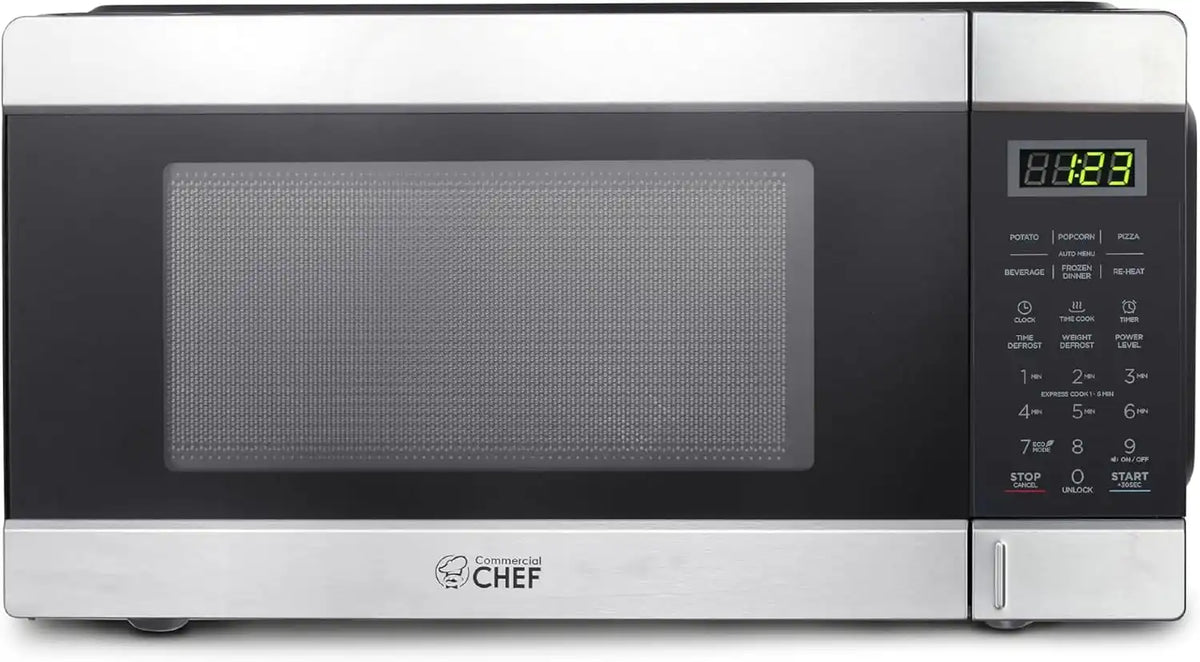 Commercial Chef 1.1 Cu. Ft. Countertop Microwave Oven, CHCM11100SSB