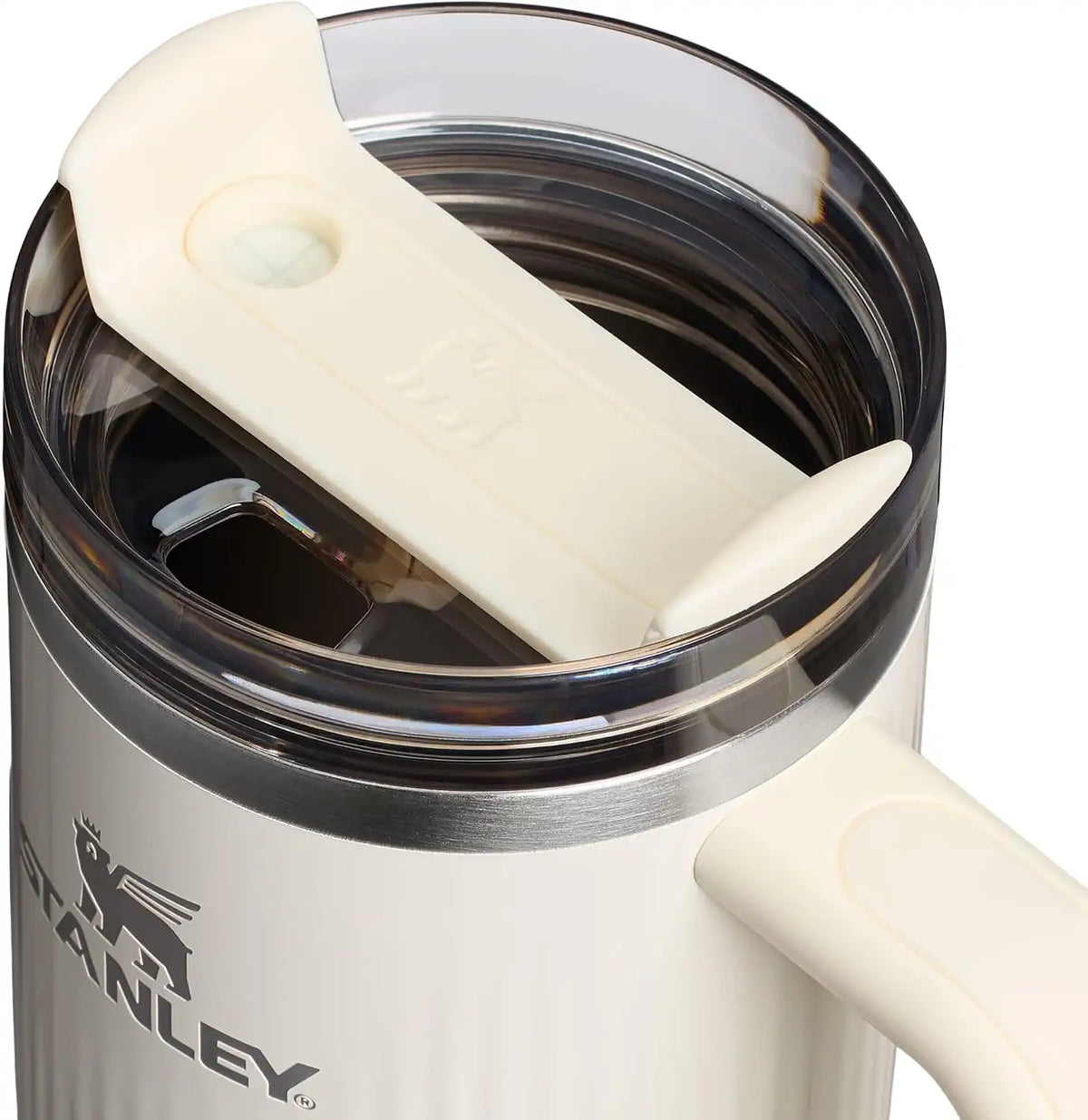 STANLEY Quencher H2.0 Tumbler with Handle and Straw 30 oz | Flowstate 3-Position Lid | Cup Holder Compatible for Travel | Insulated Stainless Steel Cup | BPA-Free | Fluted Cream Gloss