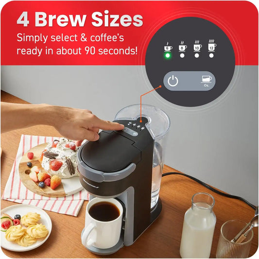 Elite Gourmet EHC323 2-in-1 Capsule Coffee Maker, K-Cup & Grounds, Black