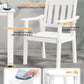 YEFU Patio Dining Chairs Set of 6, Weather Resistant HIPS, White