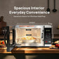 Smad 1000 Watt Microwave Countertop Ovens, Black Digital Small Microwave 1.1 Cu Ft, Large Microwave 6 Auto Cooking, Eco Mode, Child Lock, 10 Power Level, Led Display, Easy Clean, Memory Function
