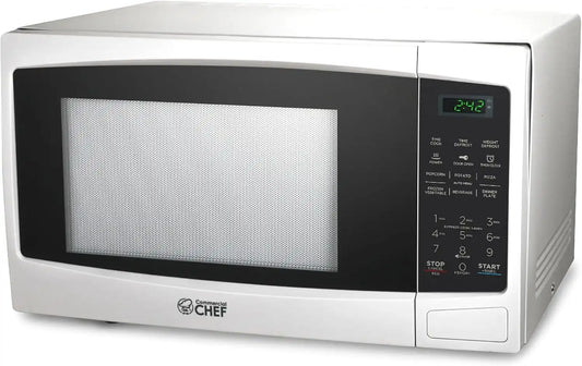 Commercial Chef 1.1 Cu. Ft. Countertop Microwave Oven, CHM11MW, White