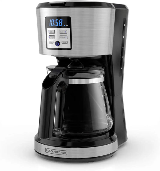BLACK+DECKER 12-Cup Programmable Coffee Maker, Stainless