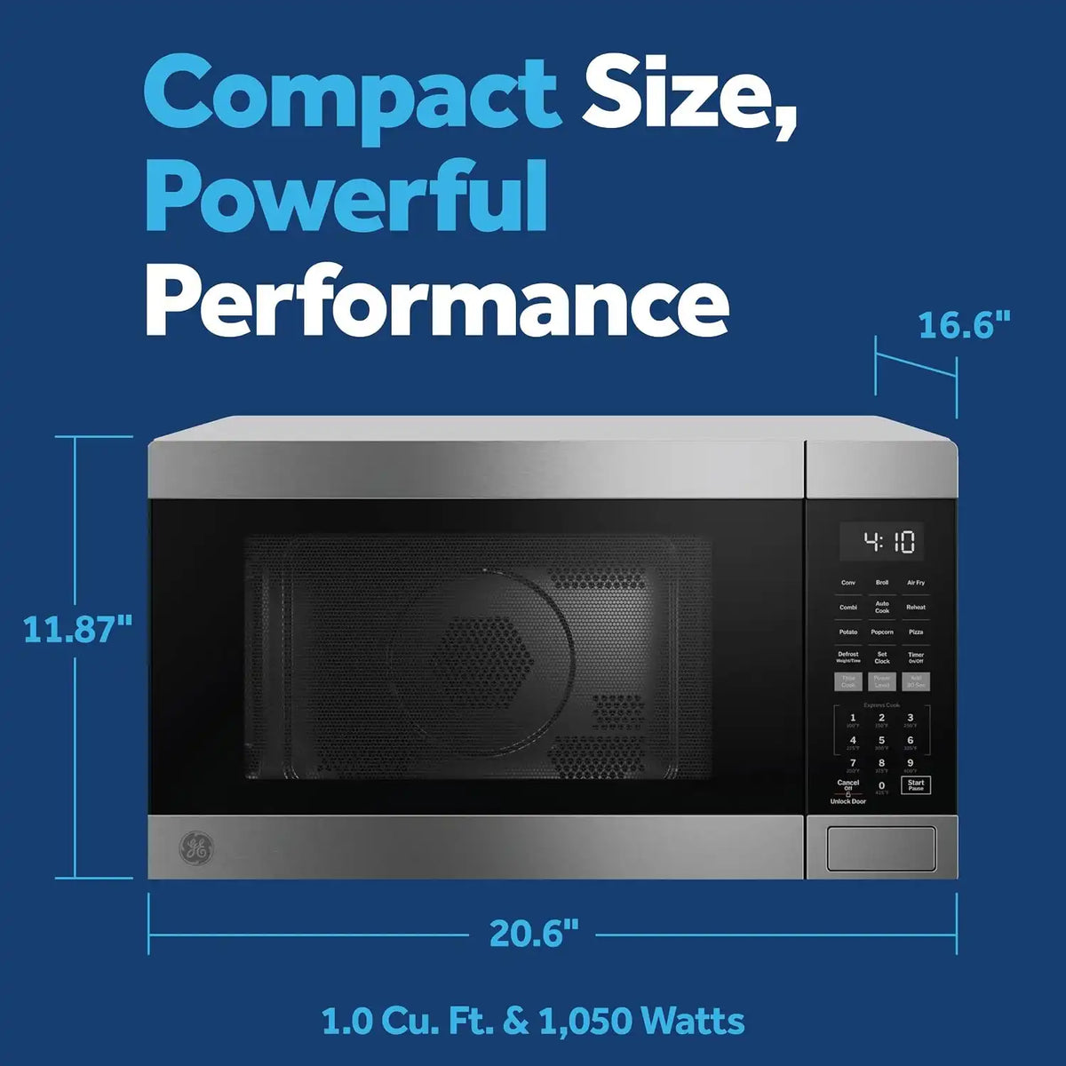 GE GCST10A1WSS Countertop Microwave Oven (Stainless Steel)