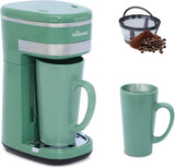 Single Serve Coffee Maker, 15oz Portable One Cup Coffee Brewer