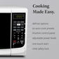 Farberware 0.7 Cu. Ft. Countertop Microwave Oven – 700 Watts Power, Auto Cook Settings, Defrost, Easy Clean and Child Safety Lock - White