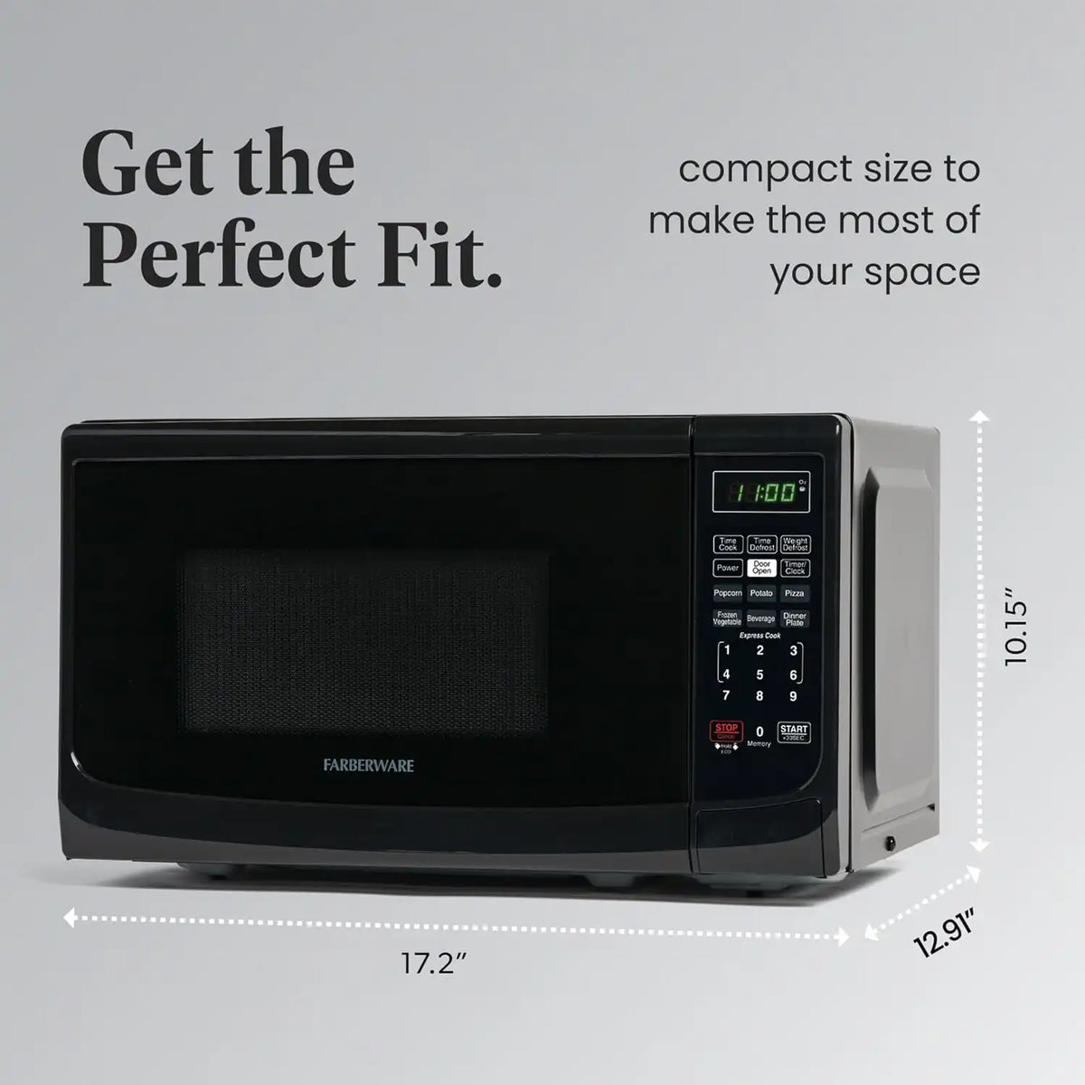 Farberware Countertop Microwave Oven, 0.7 cu.ft., 700 Watts, Black