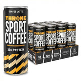 Throne Sport Coffee, Coffee Latte, 10g Protein, 150mg Caffeine, 12Pk